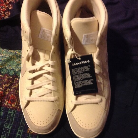 Converse Men's Pro Blaze Tan & Gray Leather & Suede Mid Sneakers - 11.5 - NIB - Picture 2 of 10